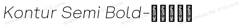 Kontur Semi Bold字体转换
